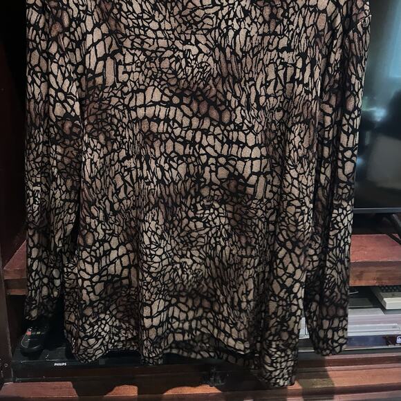 Chico's Traveler Leopard Print Shirt Sz 3 XL Art-to-Wear Animal 3/4 Sleeve Wrap - Picture 11 of 13